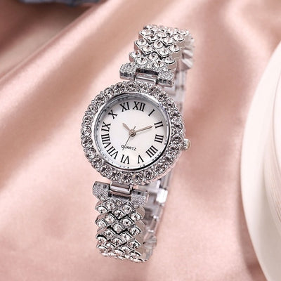 Luxury Crystal Quartz Watch & Bracelet - YORNEKINTL